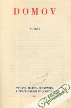 Domov - Hronský Jozef Cíger
