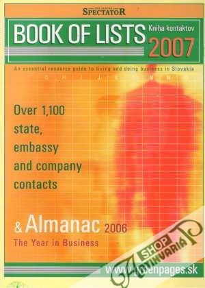 Obal knihy Book of Lists-Kniha kontaktov 2007