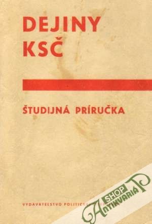 Obal knihy Dejiny KSČ - Študijná príručka