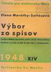 Šoltésová- Maróthy Elena - Výbor zo spisov XIV./1948