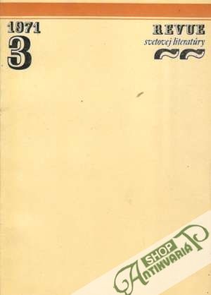Obal knihy Revue svetovej literatúry 3/1971