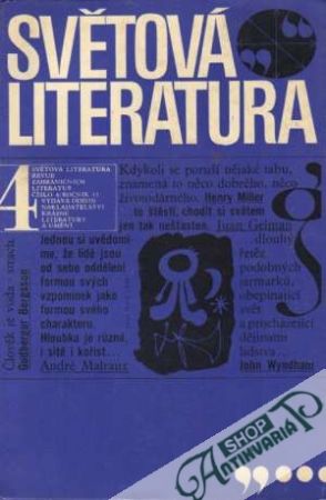 Obal knihy Světová literatura 4/1968