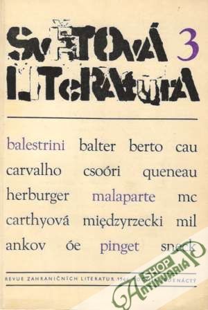 Obal knihy Světová literatura 3/1966