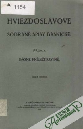 Obal knihy Sobrané spisy básnické X. - Básne príležitostné