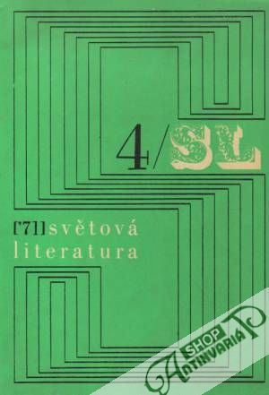 Obal knihy Světová literatura 4/1971