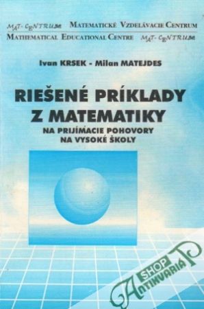 Obal knihy Riešené príklady z matematiky 
