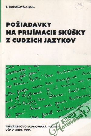 Obal knihy Požiadavky na prijímacie skúšky z cudzích jazykov