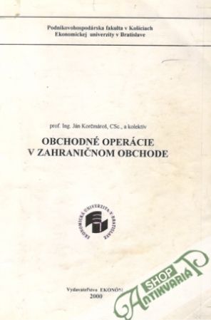 Obal knihy Obchodné operácie v zahraničnom obchode