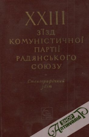 Obal knihy XXIII. zjazd Komunističnoj partii Radjanskovo sajuza