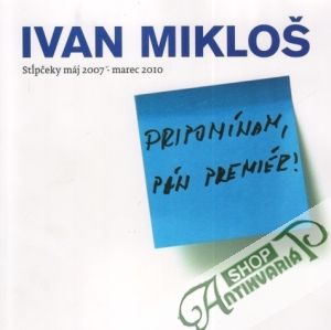 Obal knihy Pripomínať, pán premiér!