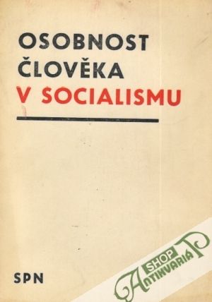 Obal knihy Osobnost člověka v socialismu