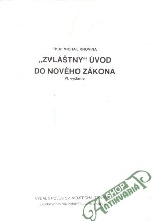 Zvláštny úvod do nového zákona - Krovina Michal
