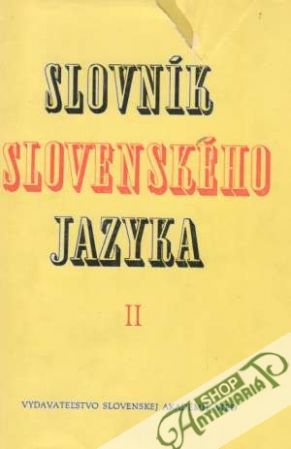 Obal knihy Slovník slovenského jazyka II.