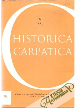 Obal knihy Historica Carpatica 6/1975