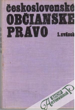 Obal knihy Československé občianske právo I.