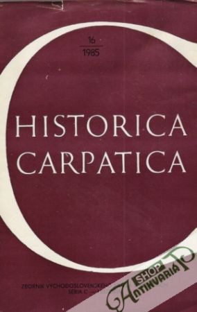 Obal knihy Historica Carpatica 16/1985
