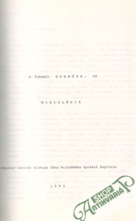 Obal knihy Misiológia
