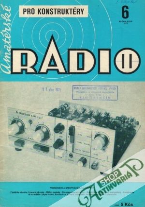 Obal knihy Amatérské radio 6/1978