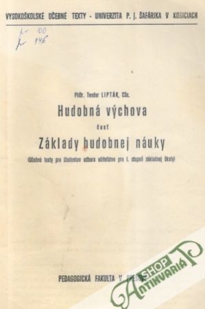 Hudobná výchova, časť Základy hudobnej náuky - Lipták Teodor