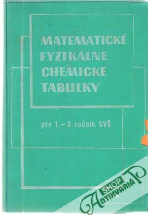 Obal knihy Matematické, fyzikálne a chemické tabuľky