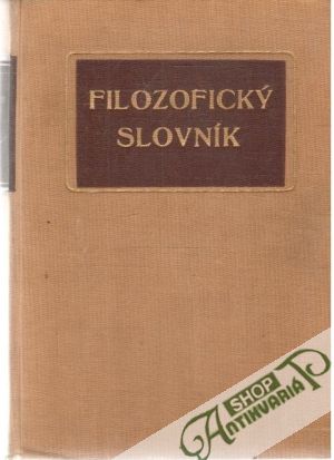 Obal knihy Filozofický slovník