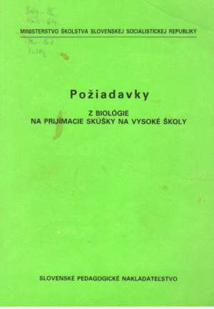 Obal knihy Požiadavky z biológie na prijímacie skúšky na vysoké školy