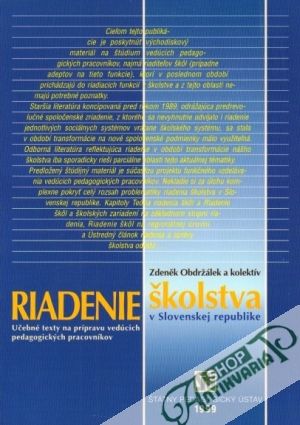 Obal knihy Riadenie školstva v Slovenskej republike
