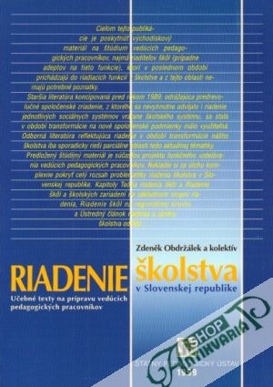 Obal knihy Riadenie školstva v Slovenskej republike