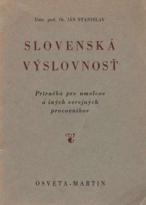 Obal knihy Slovenská výslovnosť