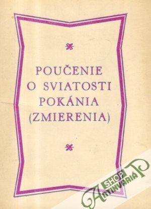 Obal knihy Poučenie o sviatosti pokánia (zmierenia)