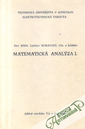 Obal knihy Matematická analýza I.