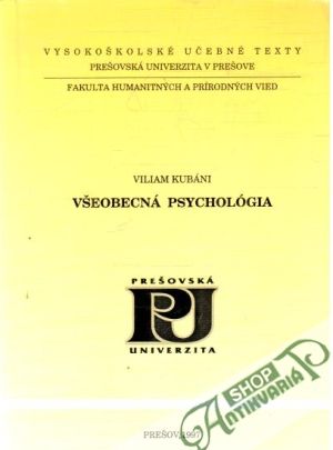 Obal knihy Všeobecná psychológia