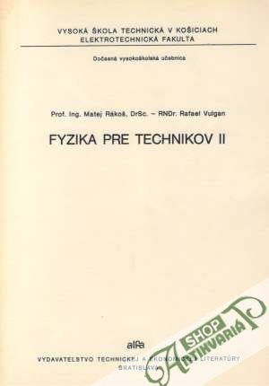 Obal knihy Fyzika pre technikov II.