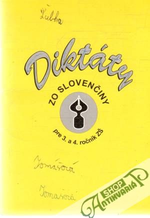 Obal knihy Diktáty zo slovenčiny pre 3. a 4. ročník ZŠ