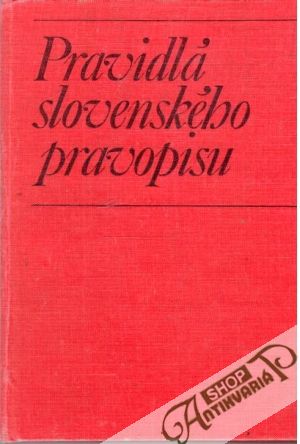 Obal knihy Pravidlá slovenského pravopisu s pravopisným slovníkom