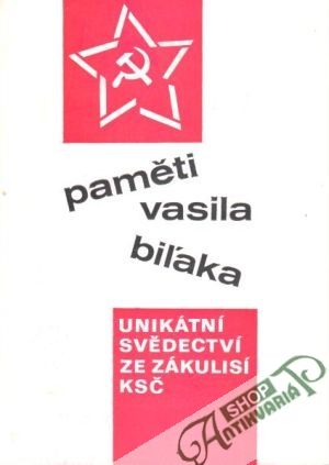 Obal knihy Paměti Vasila Biľaka (I. - II.)