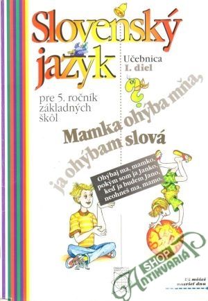 Obal knihy Slovenský jazyk pre 5. ročník ZŠ /prvý diel/