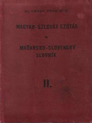 Obal knihy Nový slovensko-maďarský a maďarsko-slovenský slovník (I. - II.)