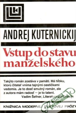 Obal knihy Vstup do stavu manželského