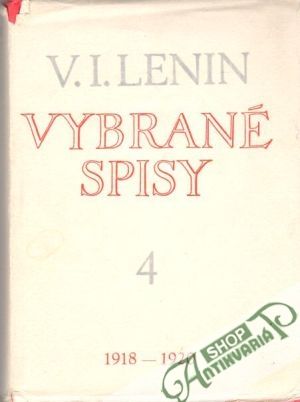 Obal knihy Vybrané spisy 4 (1918 - 1920)