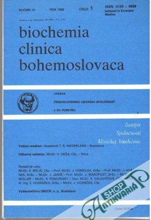Obal knihy Biochemia clinica bohemoslovaca 1/1989