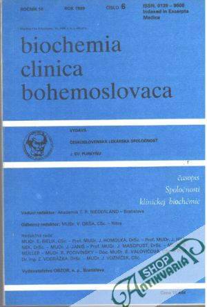 Obal knihy Biochemia clinica bohemoslovaca 6/1989