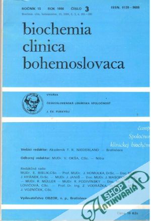 Obal knihy Biochemia clinica bohemoslovaca 3/1986