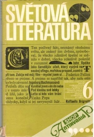 Obal knihy Světová literatura 6/1968