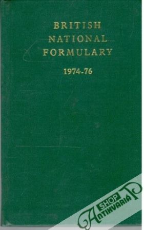 Obal knihy British National Formulary 1974-76