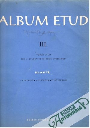 Obal knihy Album etud III.