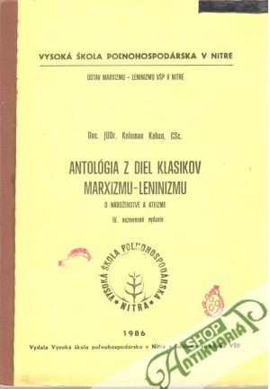 Obal knihy Antológia z diel klasikov marxizmu - leninizmu