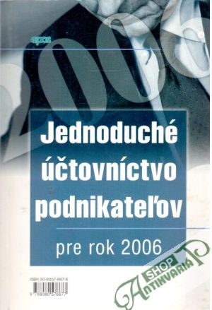 Obal knihy Jednoduché účtovníctvo podnikateľov pre rok 2006