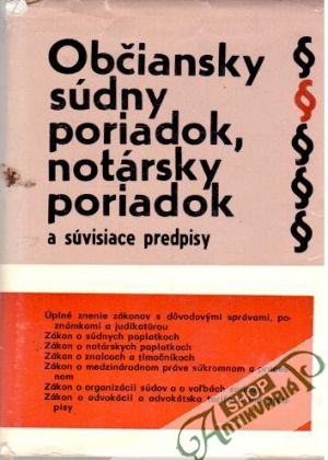 Obal knihy Občiansky súdny poriadok, notársky poriadok