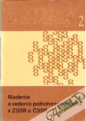 Obal knihy Riadenie a vedenie poľnohospodárstva v ZSSR a ČSSR